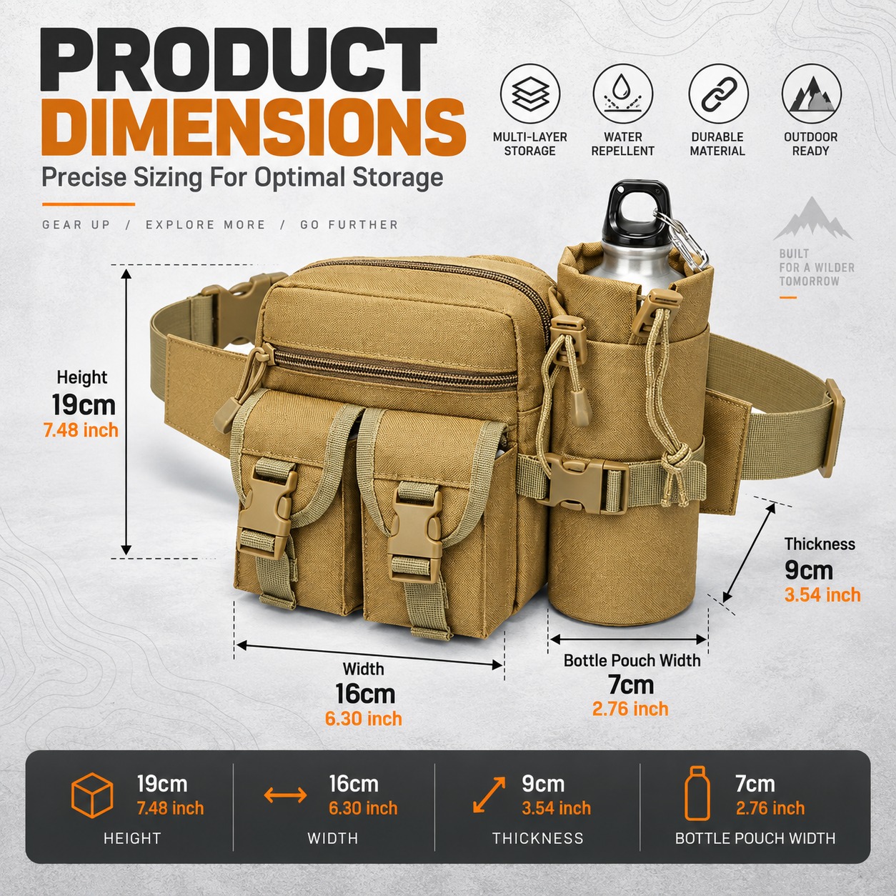 Multifunctional Tactical Fanny - Hiking Backpack Waterproof recension och pris
