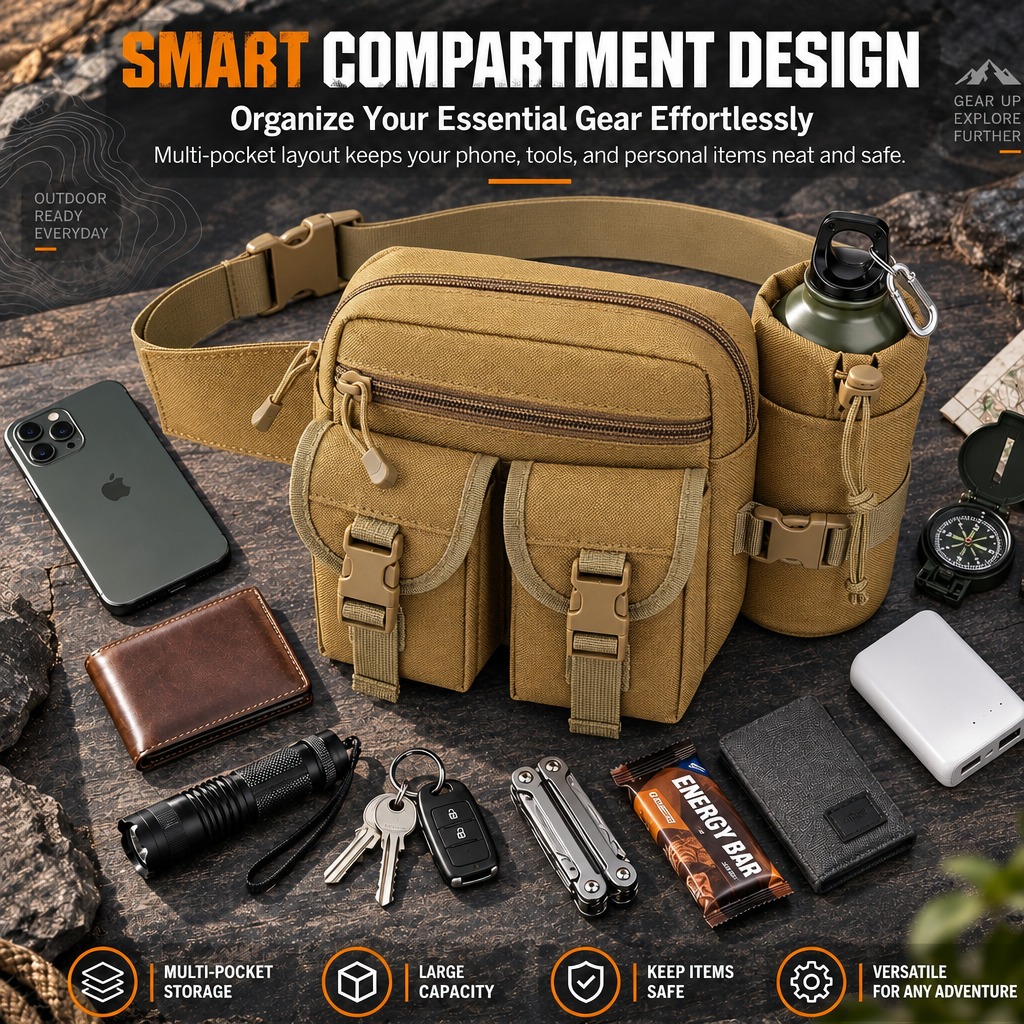 Multifunctional Tactical Fanny - Hiking Backpack Waterproof recension och pris