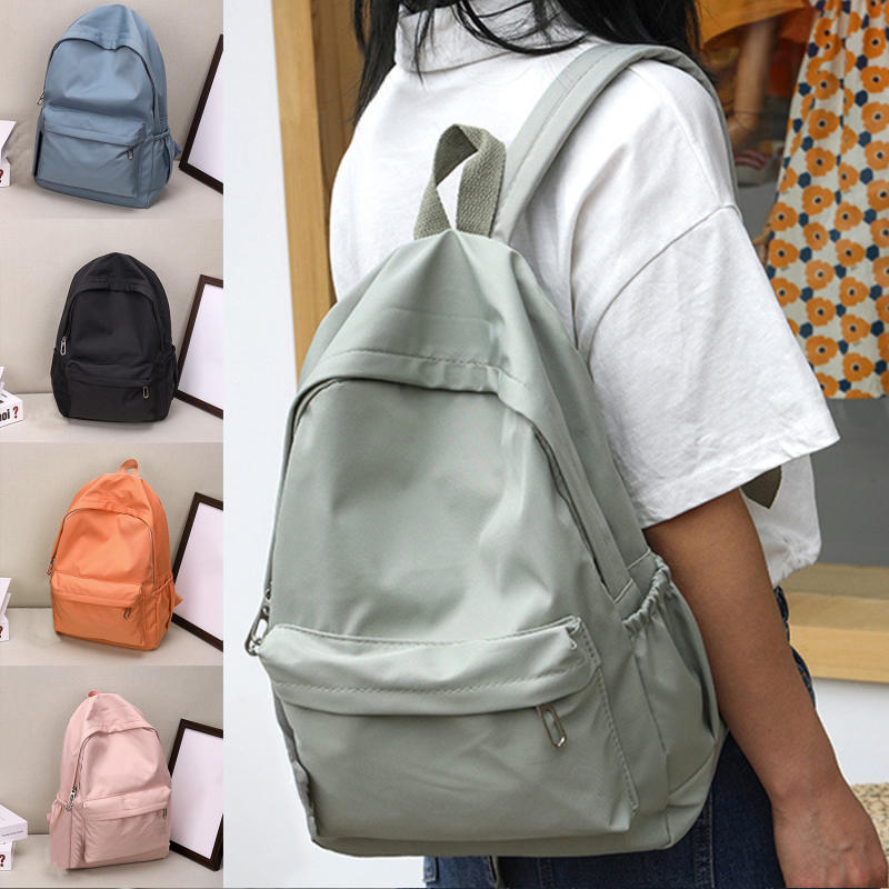 Women Solid Color Leisure Back - Canvas Backpack Casual recension och pris